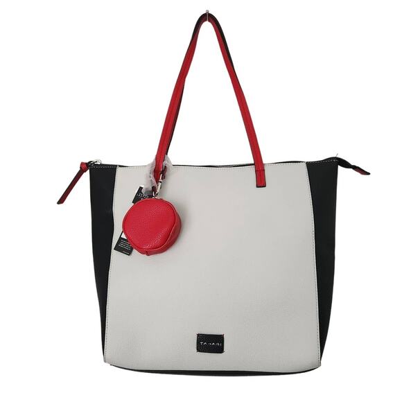 Tahari Kensington Women's 2-Piece Color Block Large Tote and Coin Purse - Picture 8 of 8
